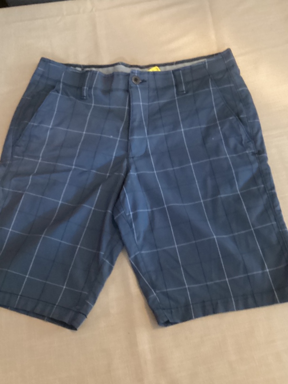 Under Armour Men's Navy Blue Windowpane Plaid Shorts